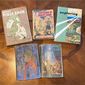 5 VTG Boy Scouts of America BSA Handbooks Guide Books Mid Century